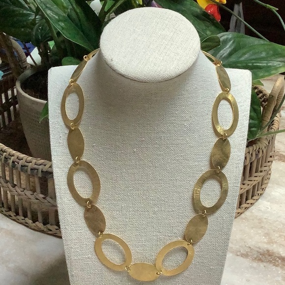😍18 Kt Gold Clad Link Necklace😍NWOT - Picture 2 of 8